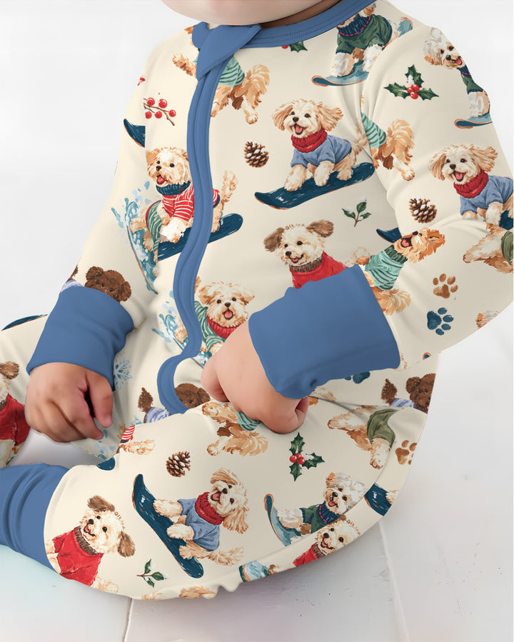 Snowboarding Dogs Bamboo Convertible Zippy