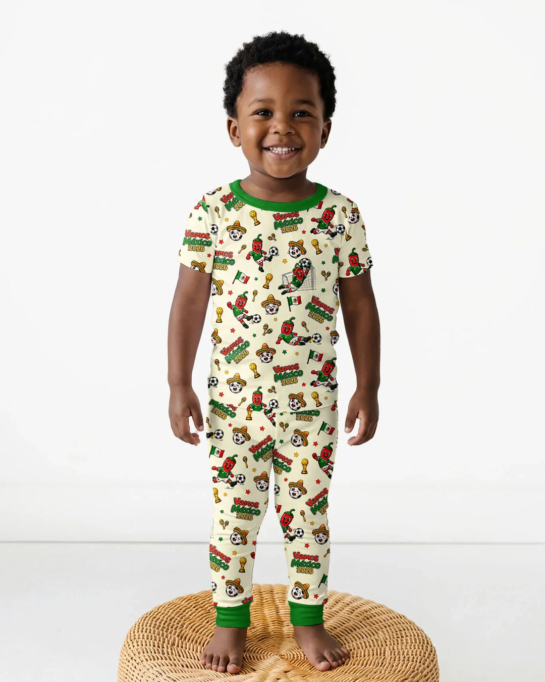 Zweiteiliges, kurzärmliges Pyjama-Set mit Marienkäfern