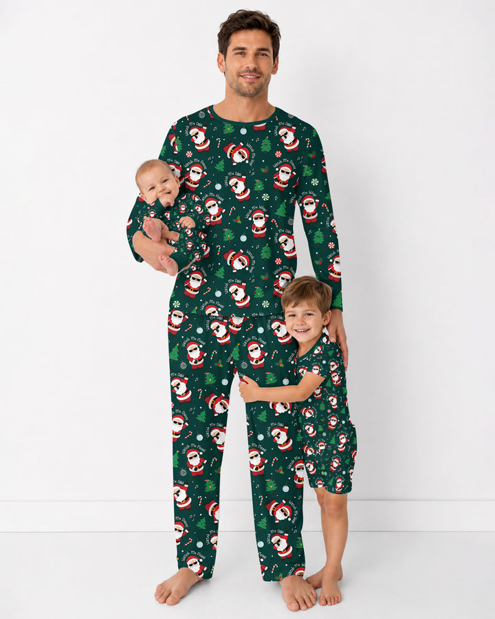 Santa's Christmas Dance Party Bamboo Men's Pajama Set