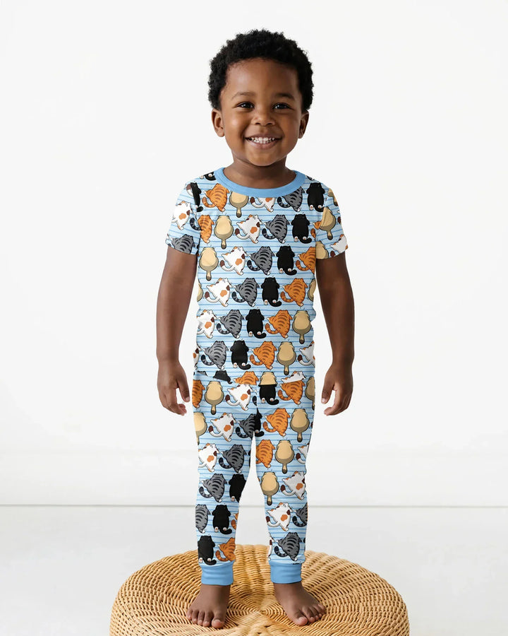 Zweiteiliges, kurzärmliges Pyjama-Set mit Marienkäfern