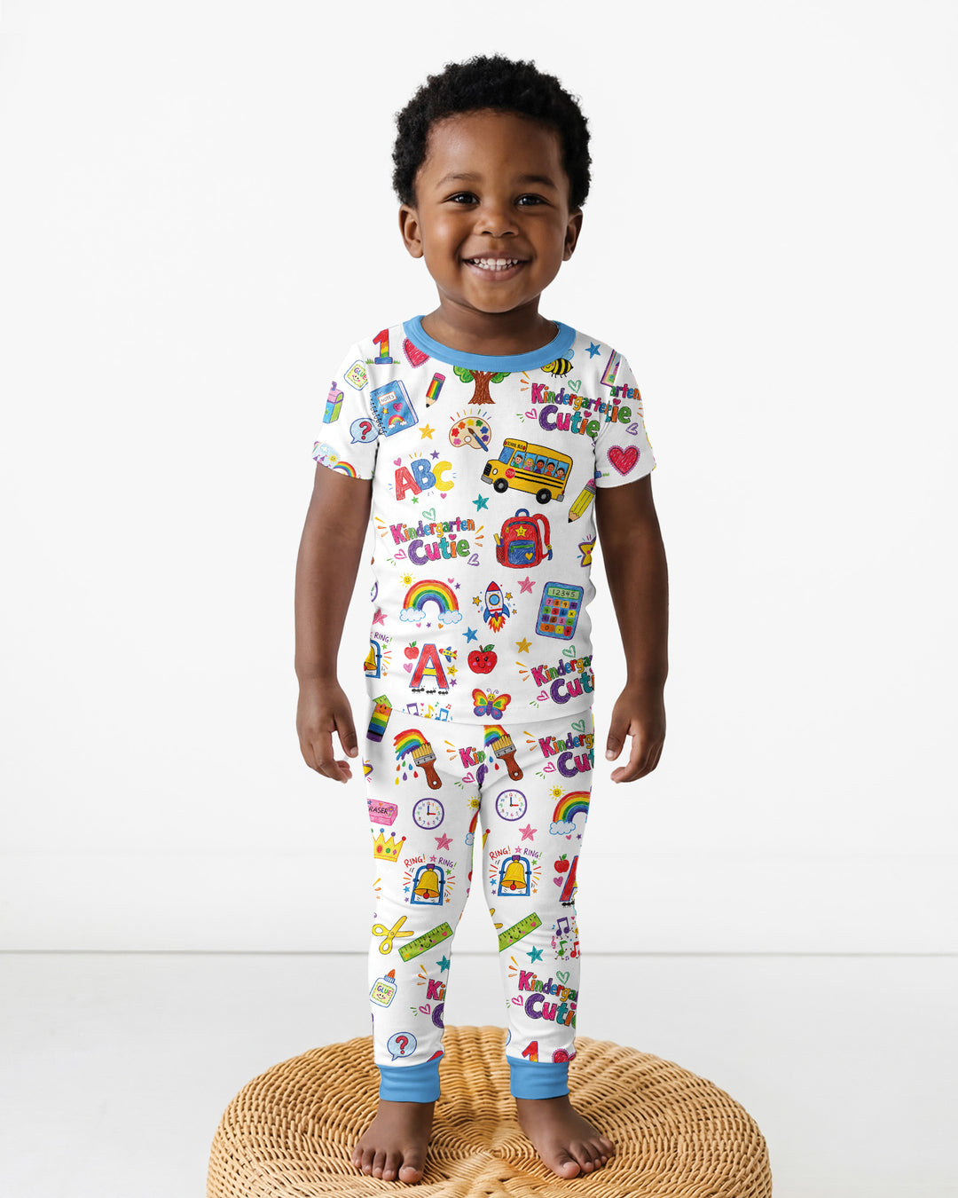 Zweiteiliges, kurzärmliges Pyjama-Set mit Marienkäfern