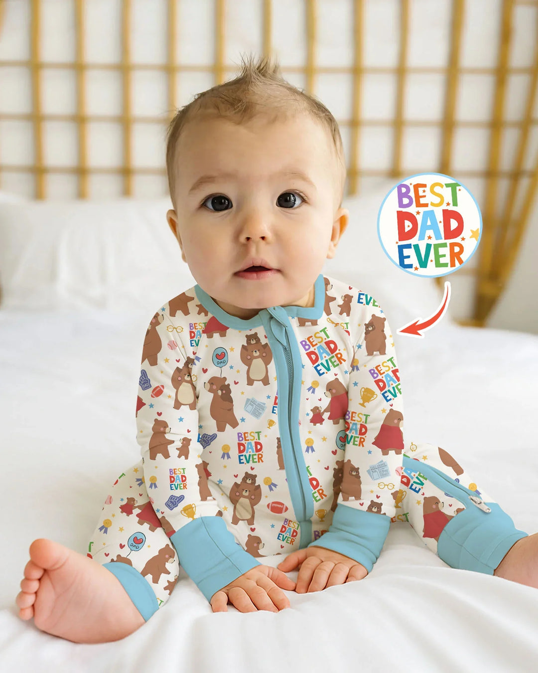 Gerippte Babykleidung mit individuellem Foto - Weich &amp; Skizzenhaft
