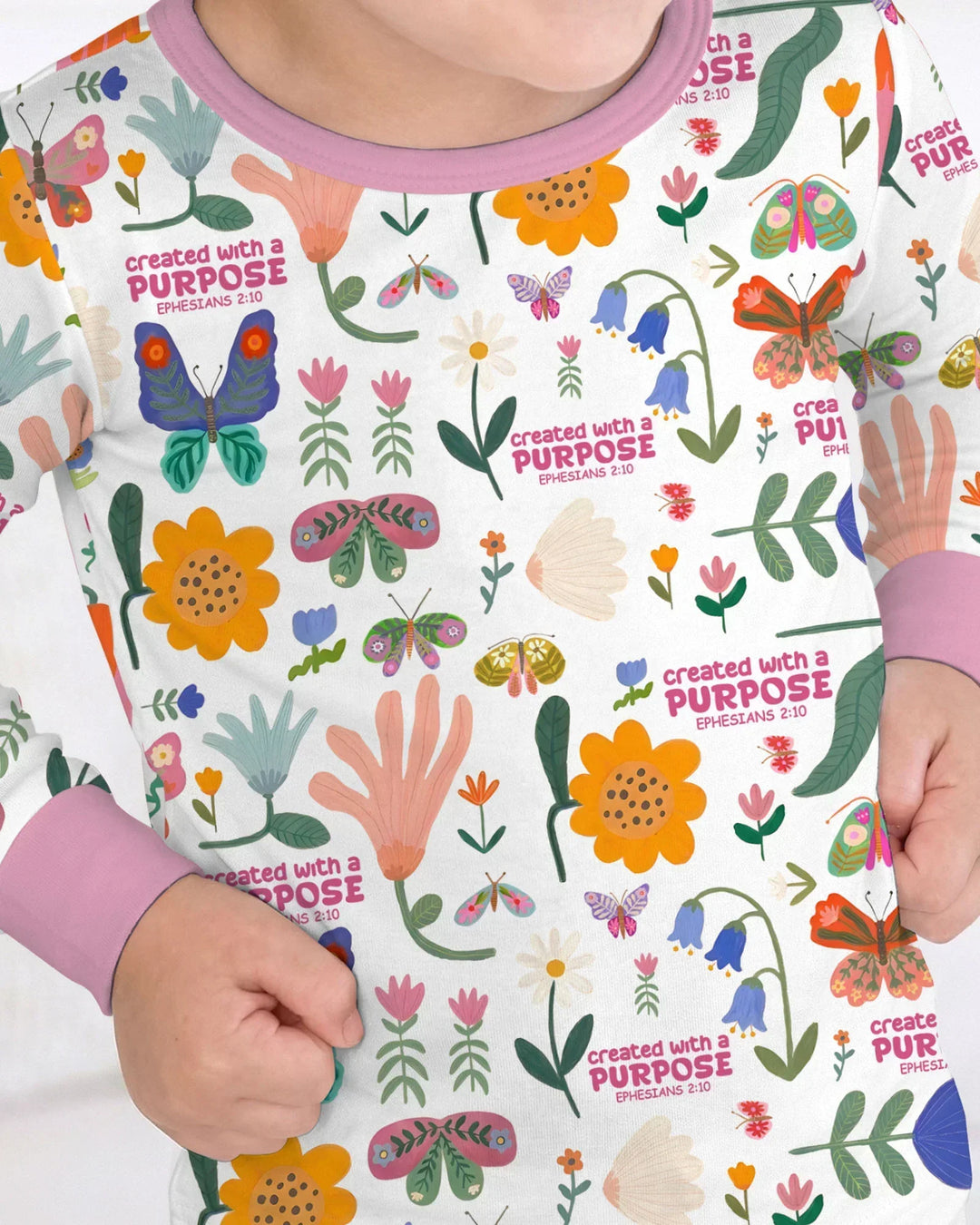 Zweiteiliges Langarm-Pyjama-Set mit Sommerfrüchten