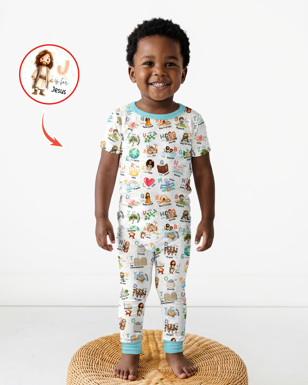 Zweiteiliges, kurzärmliges Pyjama-Set mit Marienkäfern