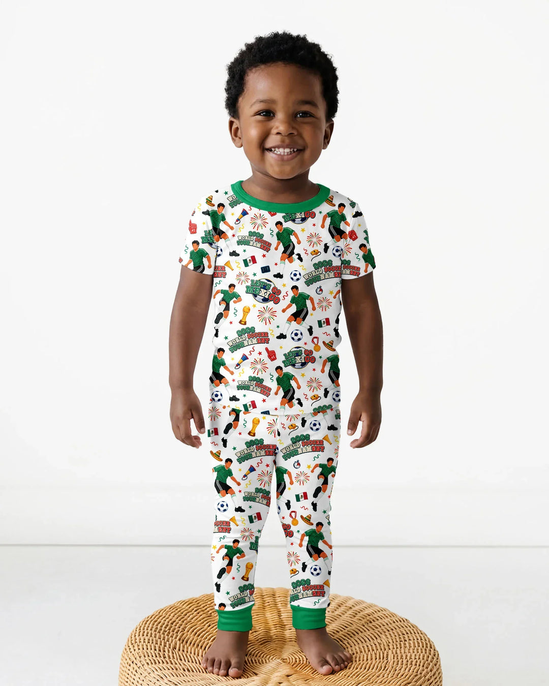 Zweiteiliges, kurzärmliges Pyjama-Set mit Marienkäfern