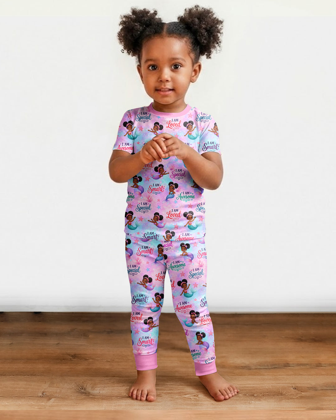 Zweiteiliges, kurzärmliges Pyjama-Set mit Marienkäfern
