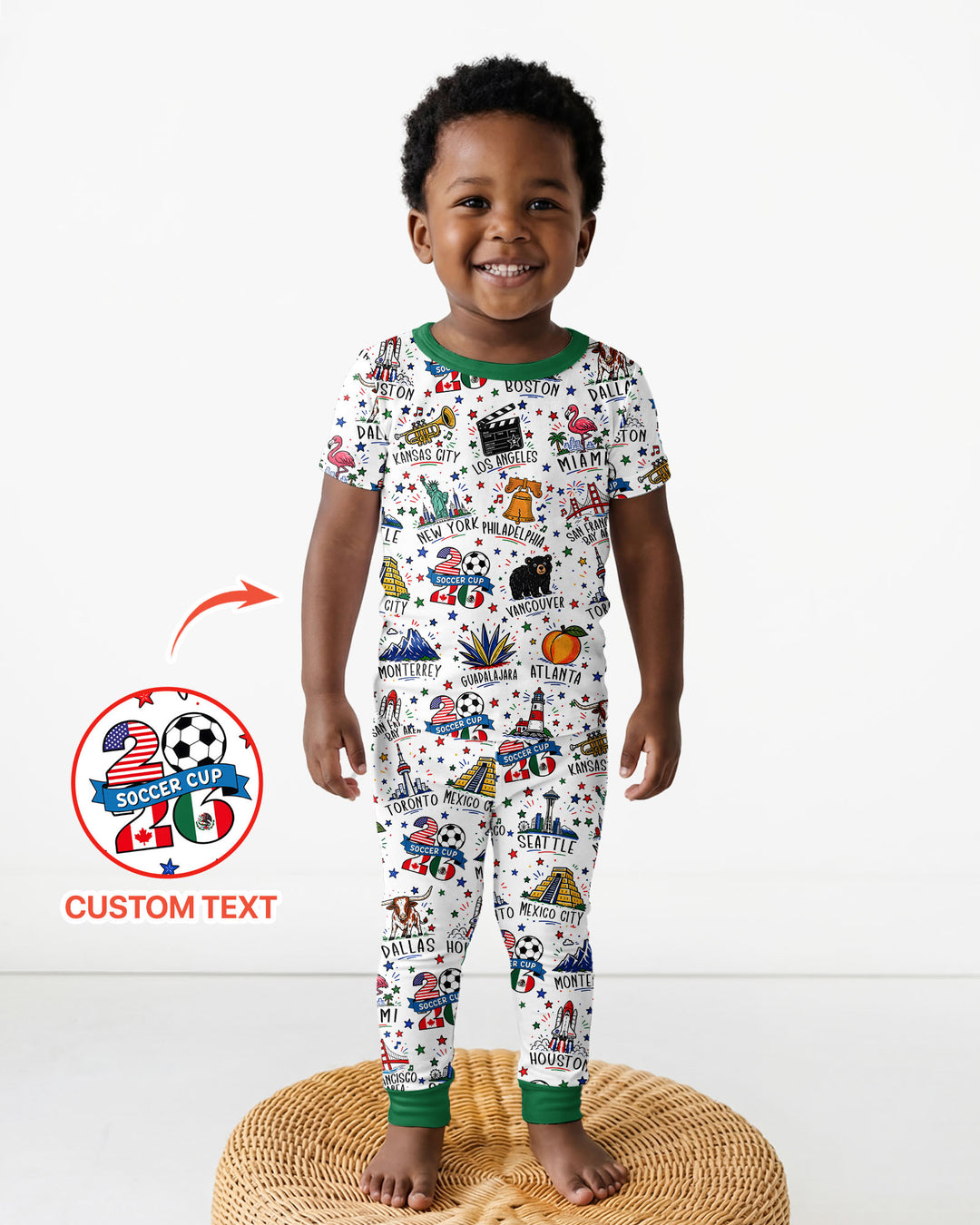 Zweiteiliges, kurzärmliges Pyjama-Set mit Marienkäfern