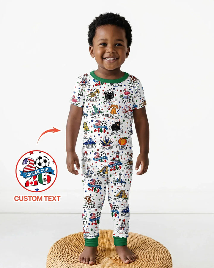 Zweiteiliges, kurzärmliges Pyjama-Set mit Marienkäfern