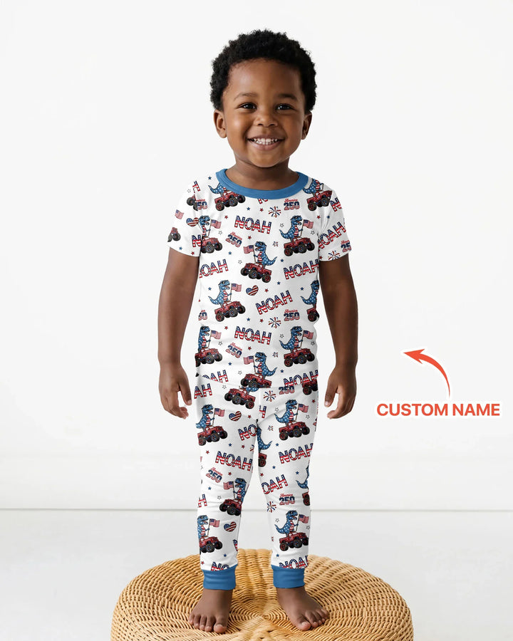 Zweiteiliges, kurzärmliges Pyjama-Set mit Marienkäfern
