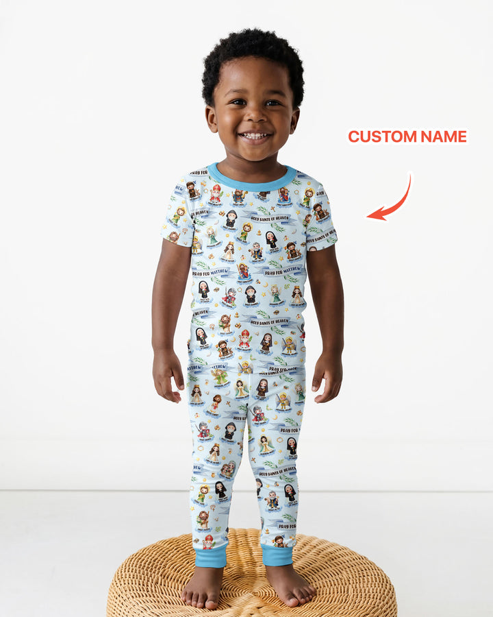Zweiteiliges, kurzärmliges Pyjama-Set mit Marienkäfern