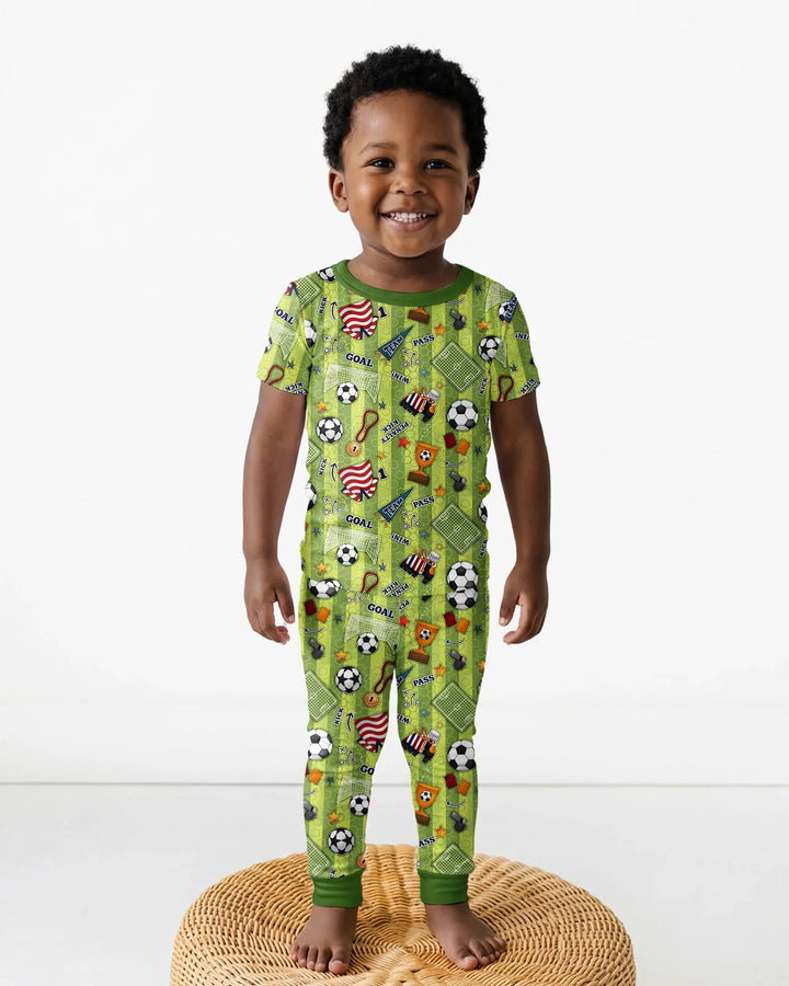 Zweiteiliges, kurzärmliges Pyjama-Set mit Marienkäfern