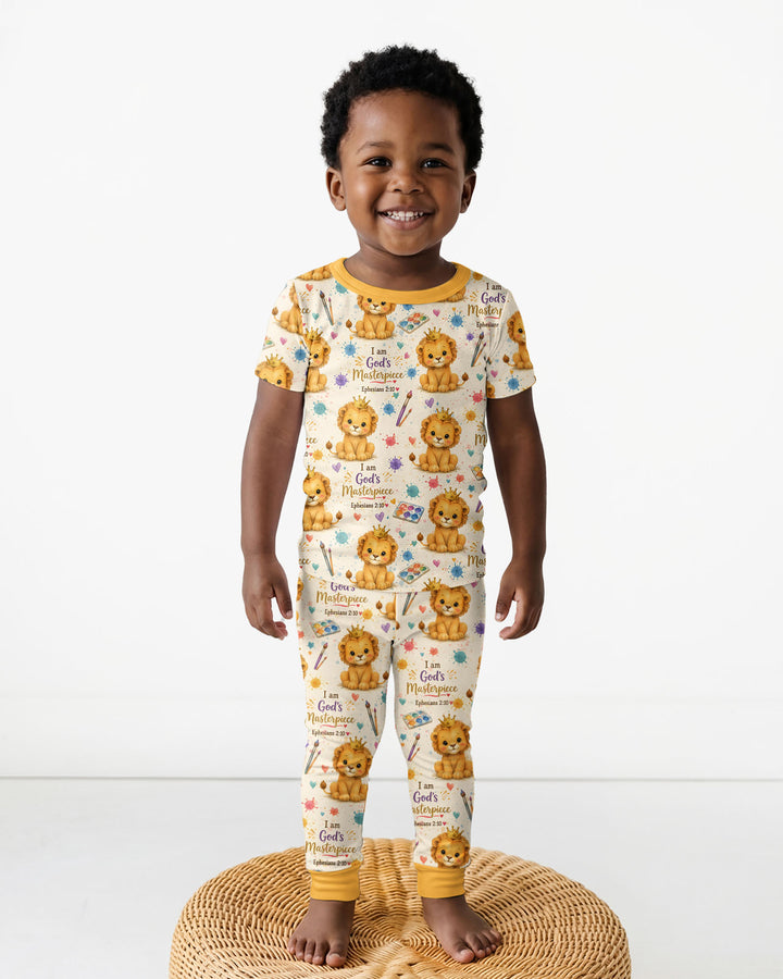 Zweiteiliges, kurzärmliges Pyjama-Set mit Marienkäfern