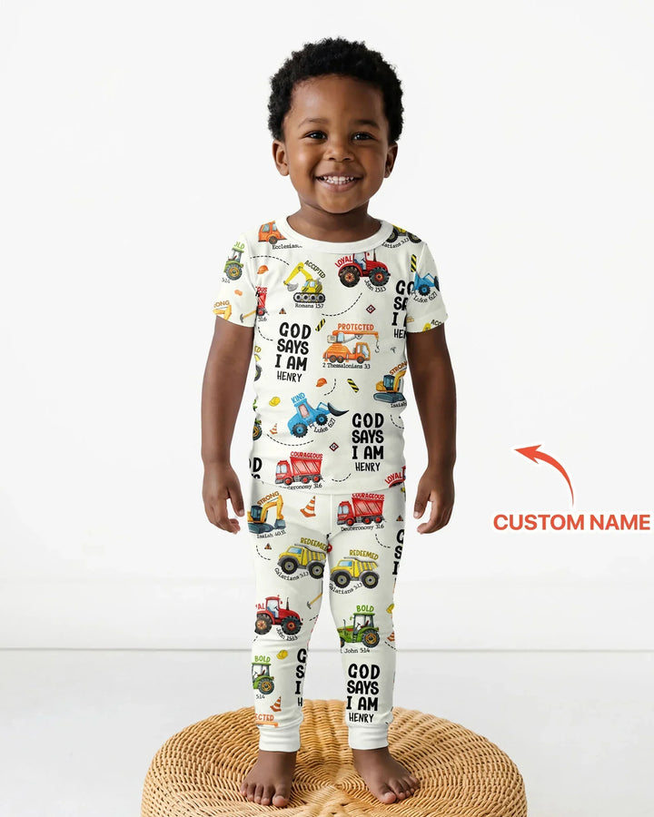 Zweiteiliges, kurzärmliges Pyjama-Set mit Marienkäfern