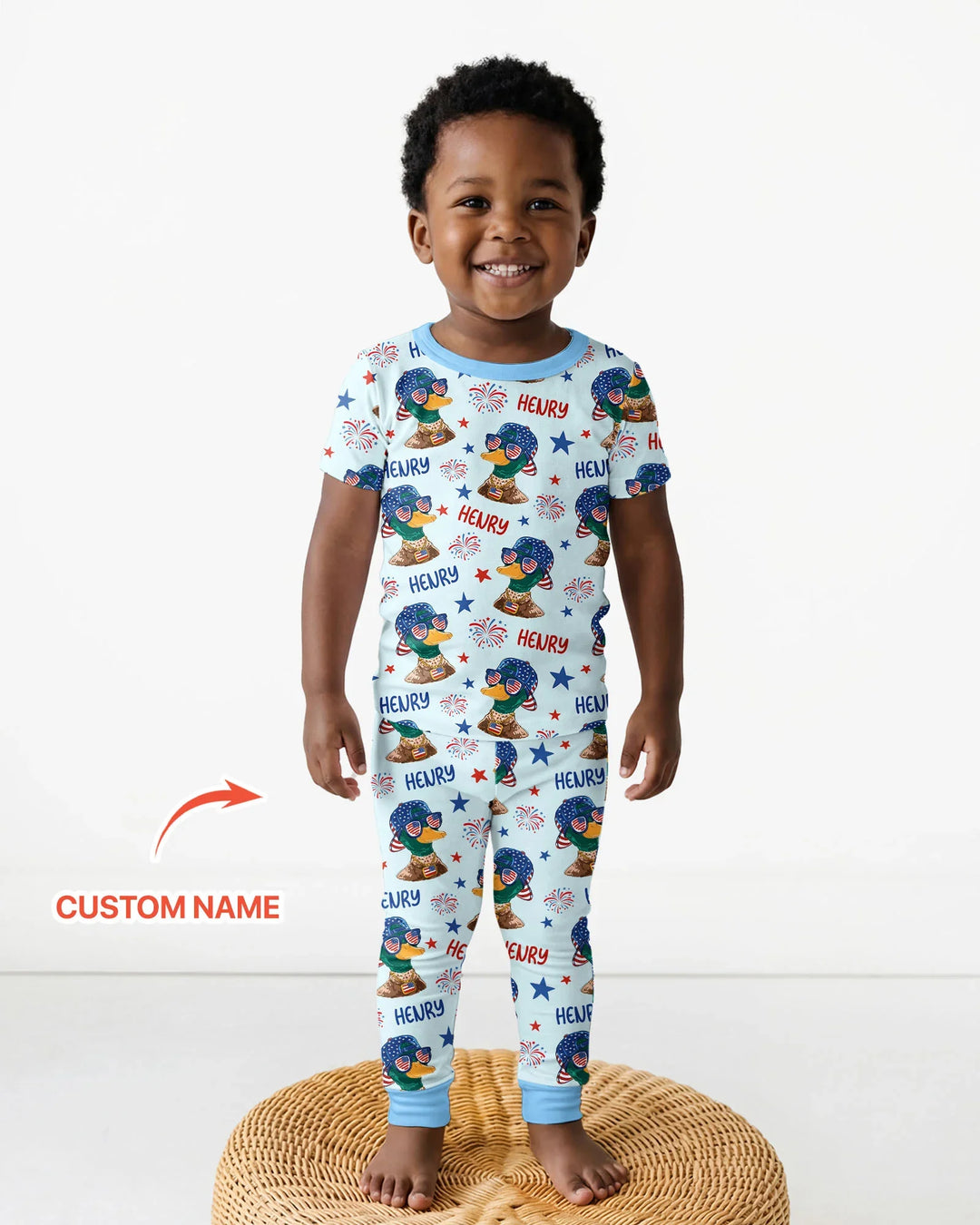 Zweiteiliges, kurzärmliges Pyjama-Set mit Marienkäfern