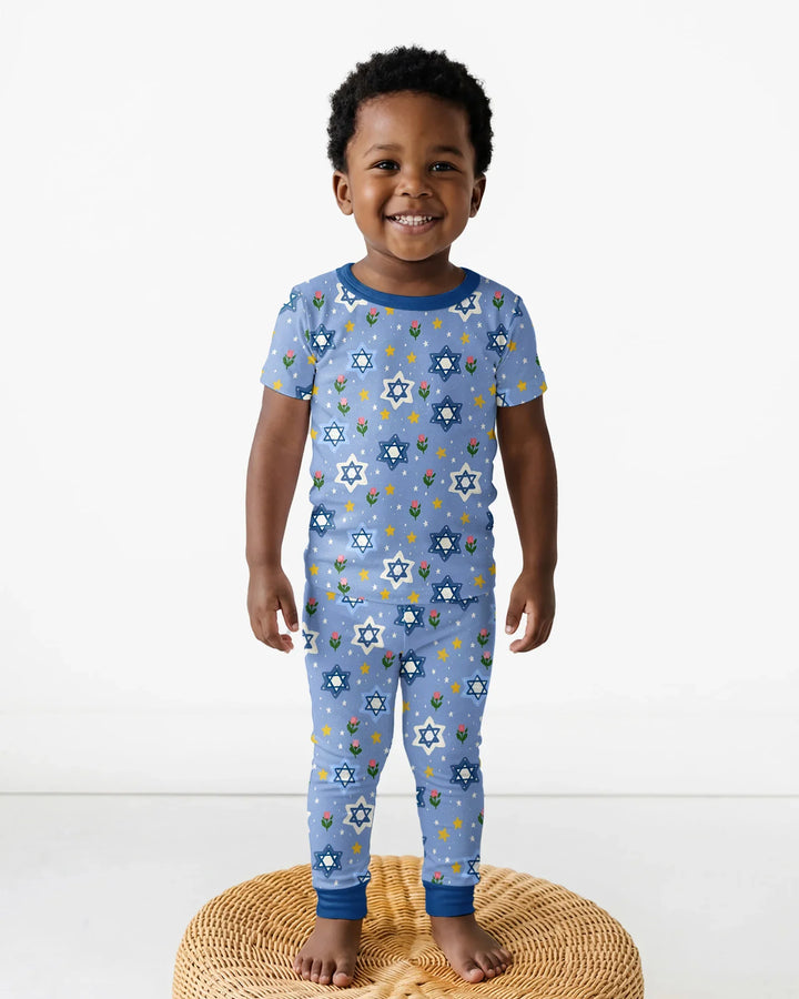 Zweiteiliges, kurzärmliges Pyjama-Set mit Marienkäfern
