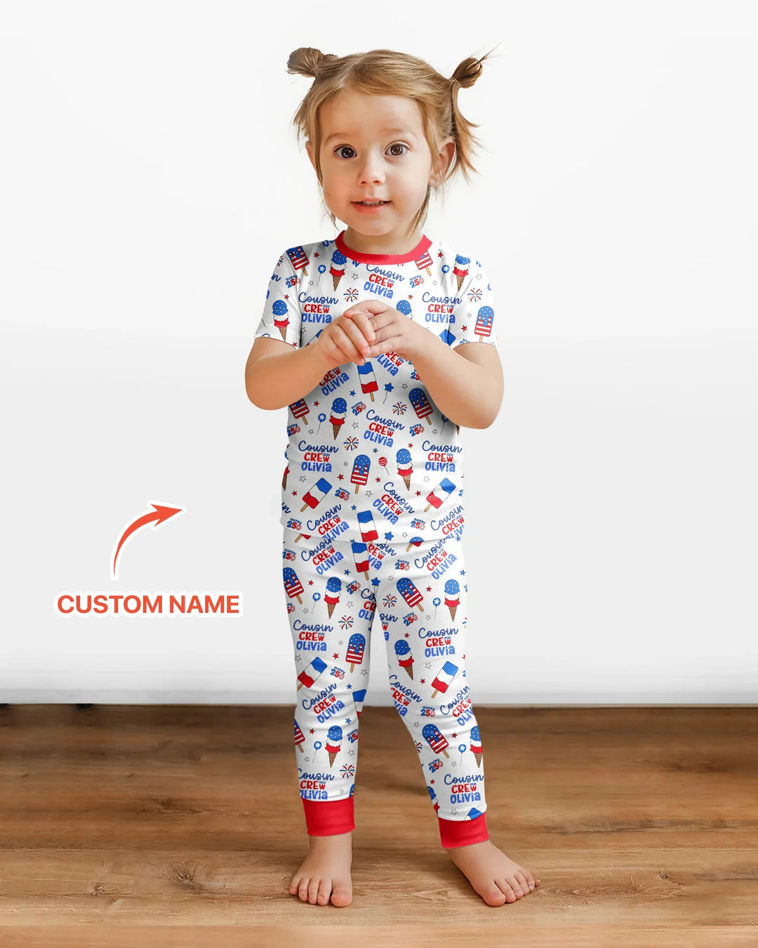 Zweiteiliges, kurzärmliges Pyjama-Set mit Marienkäfern