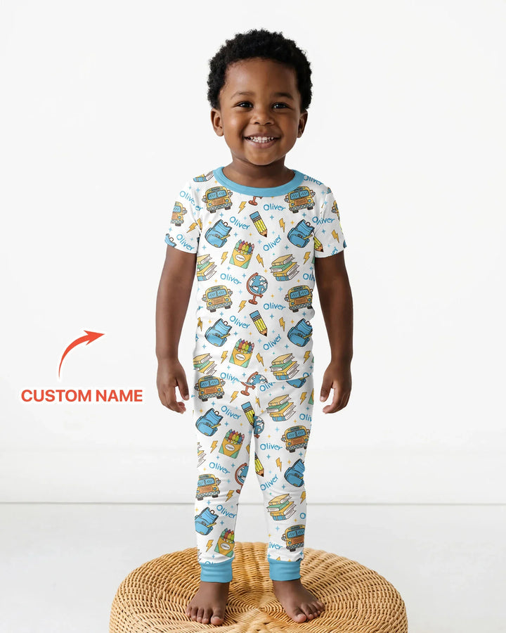 Zweiteiliges, kurzärmliges Pyjama-Set mit Marienkäfern
