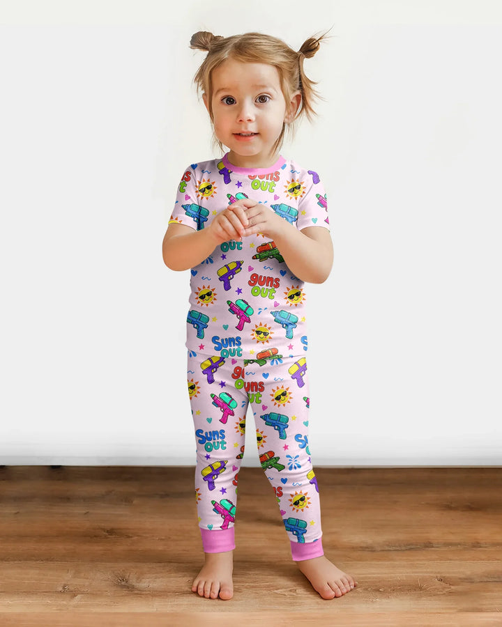 Zweiteiliges, kurzärmliges Pyjama-Set mit Marienkäfern