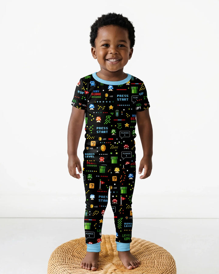 Zweiteiliges, kurzärmliges Pyjama-Set mit Marienkäfern