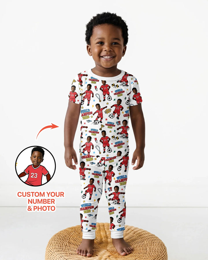 Zweiteiliges, kurzärmliges Pyjama-Set mit Marienkäfern
