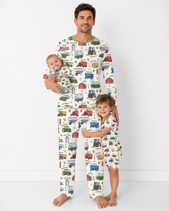 Little Farmer Bamboo Men's Pajama Set