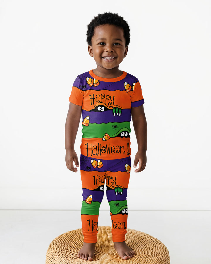 Happy Halloween Bamboo Two Piece Short Sleeve Pajama Set