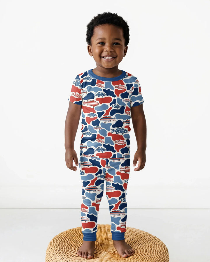 Zweiteiliges, kurzärmliges Pyjama-Set mit Marienkäfern