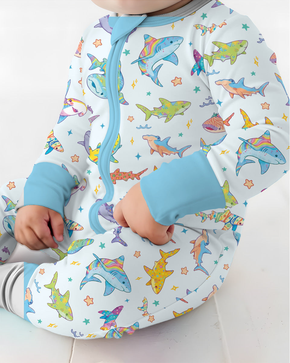 Tropical Sharks Bamboo Convertible Zippy