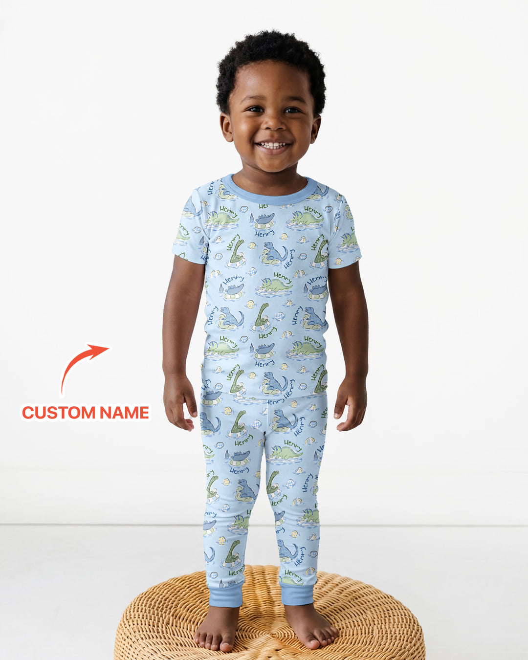 Zweiteiliges, kurzärmliges Pyjama-Set mit Marienkäfern