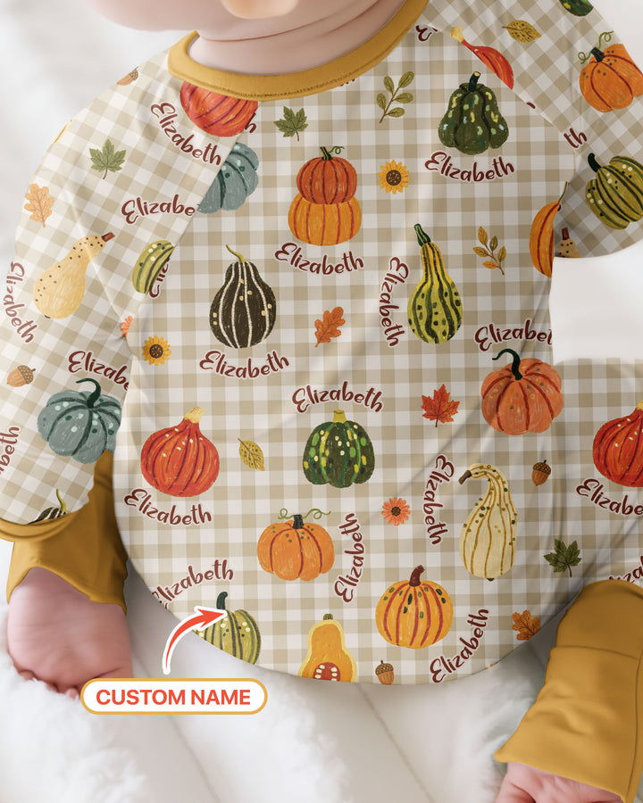 Pumpkin Patch Custom Name Bamboo Convertible Zippy