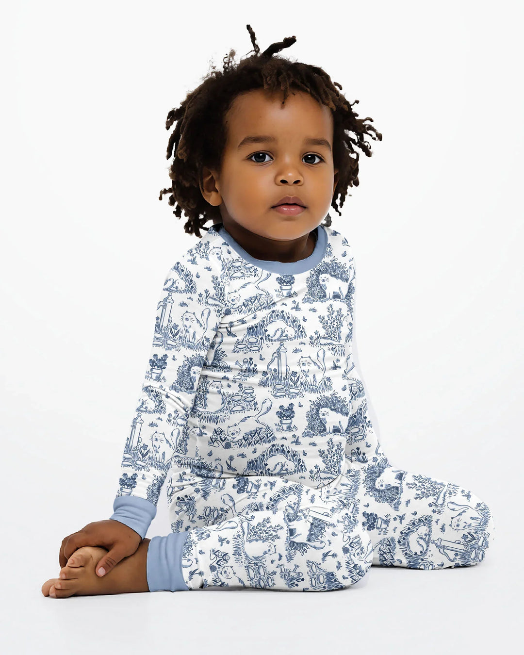 Zweiteiliges Langarm-Pyjama-Set mit Sommerfrüchten