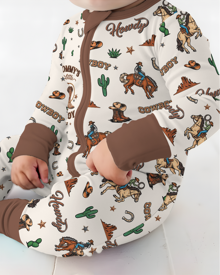 Personalized Family's Little Cowboy Bamboo Convertible Zippy