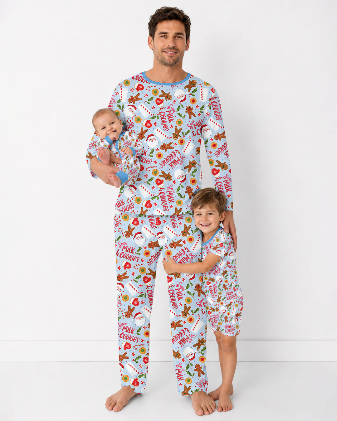 Santas, Milk and Cookies Bamboo Men's Pajama Set