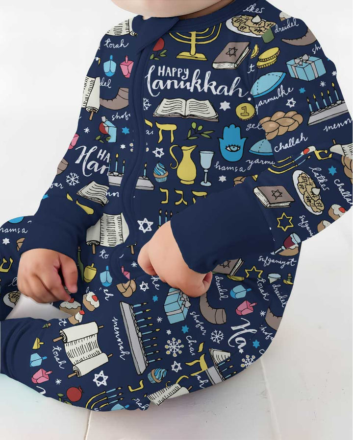 Happy Hanukkah 2026 Bamboo Convertible Zippy