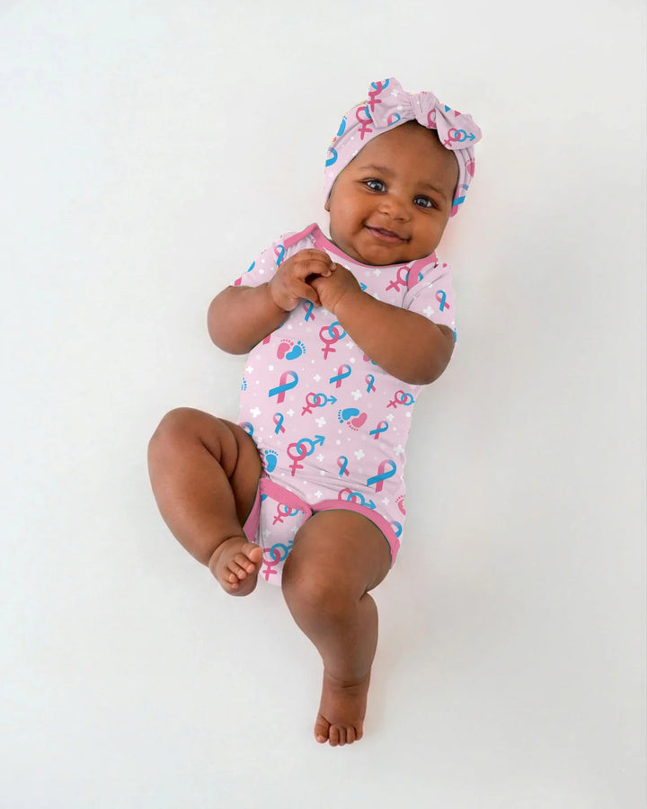 Infertility Awareness Blue and Pink Bamboo Bodysuit