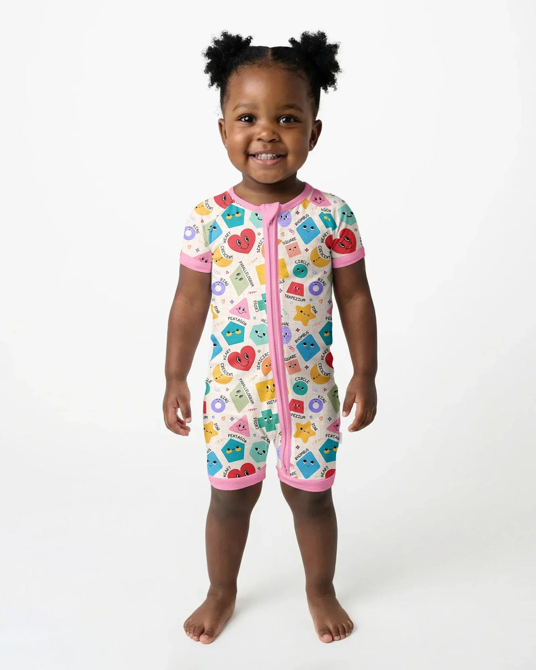 Happy Shape Squad Family Matching Bamboo Shorty Zippy