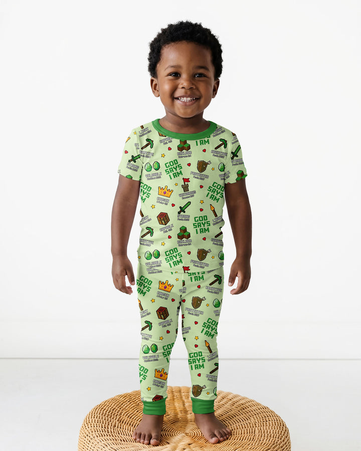 Zweiteiliges, kurzärmliges Pyjama-Set mit Marienkäfern