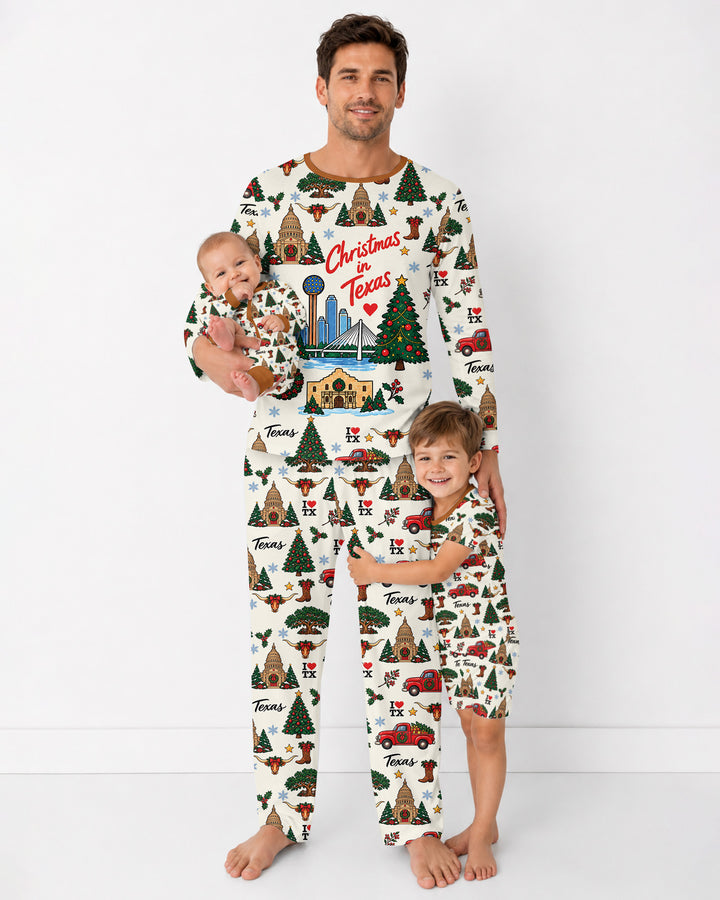 Christmas In Texas Bamboo Men's Pajama Set