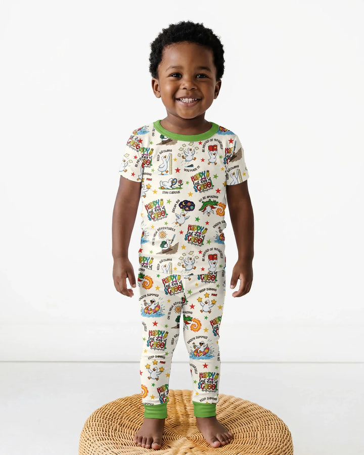 Zweiteiliges, kurzärmliges Pyjama-Set mit Marienkäfern