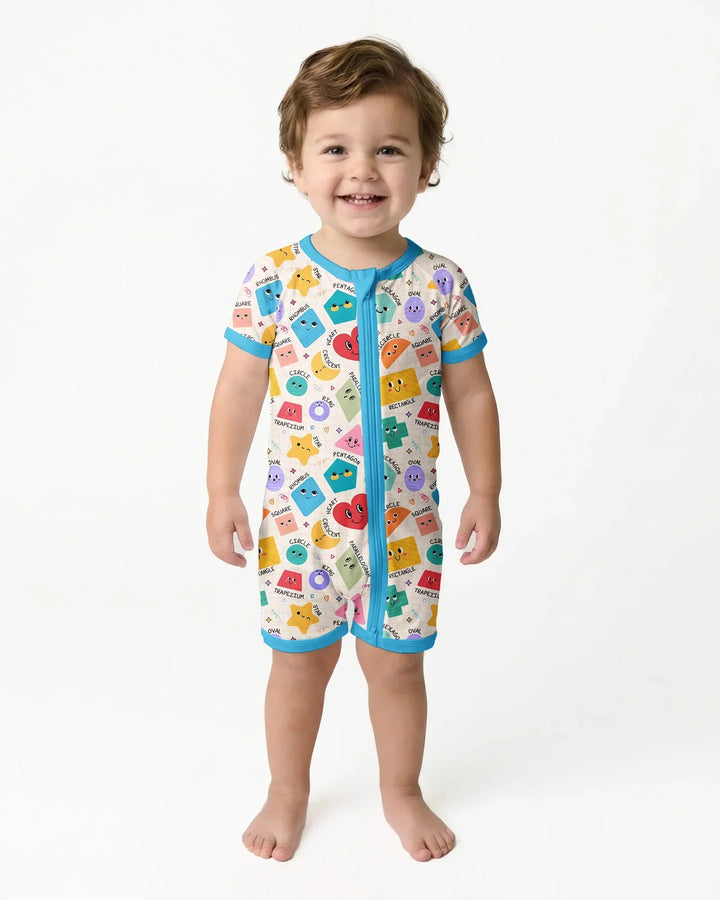 Happy Shape Squad Family Matching Bamboo Shorty Zippy