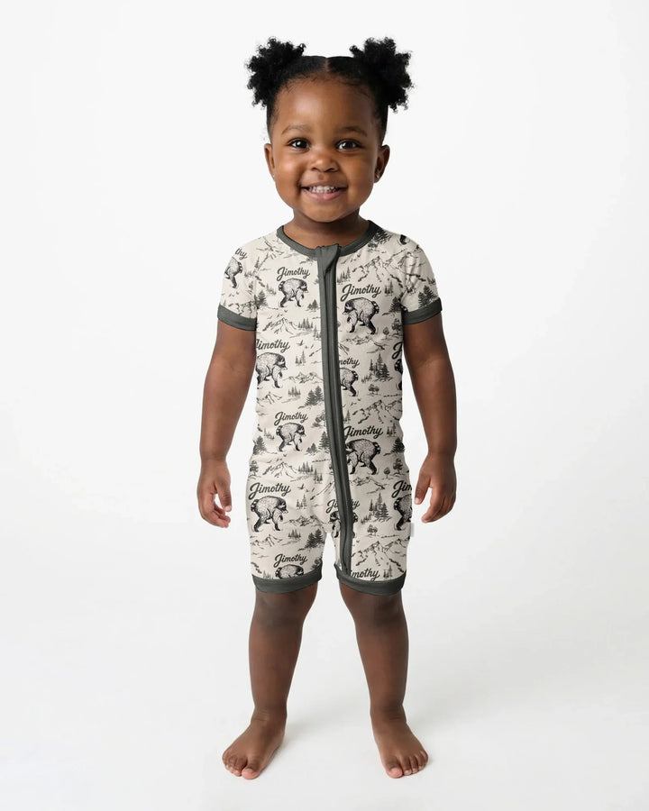 Vintage Jimothy Racoon Family Matching Bamboo Shorty Zippy
