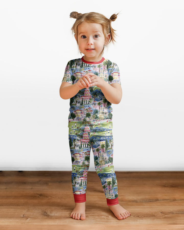 Zweiteiliges, kurzärmliges Pyjama-Set mit Marienkäfern