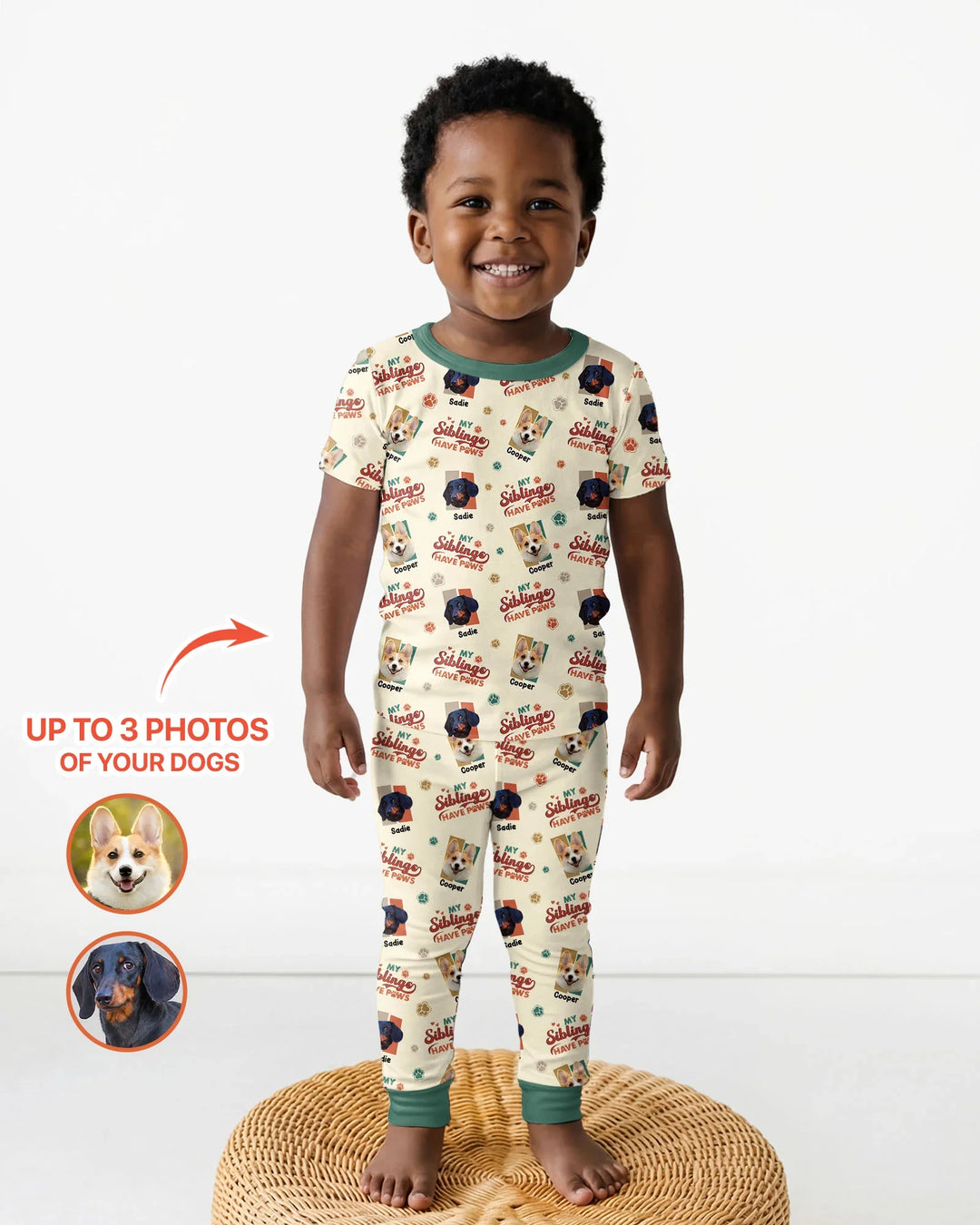 Zweiteiliges, kurzärmliges Pyjama-Set mit Marienkäfern