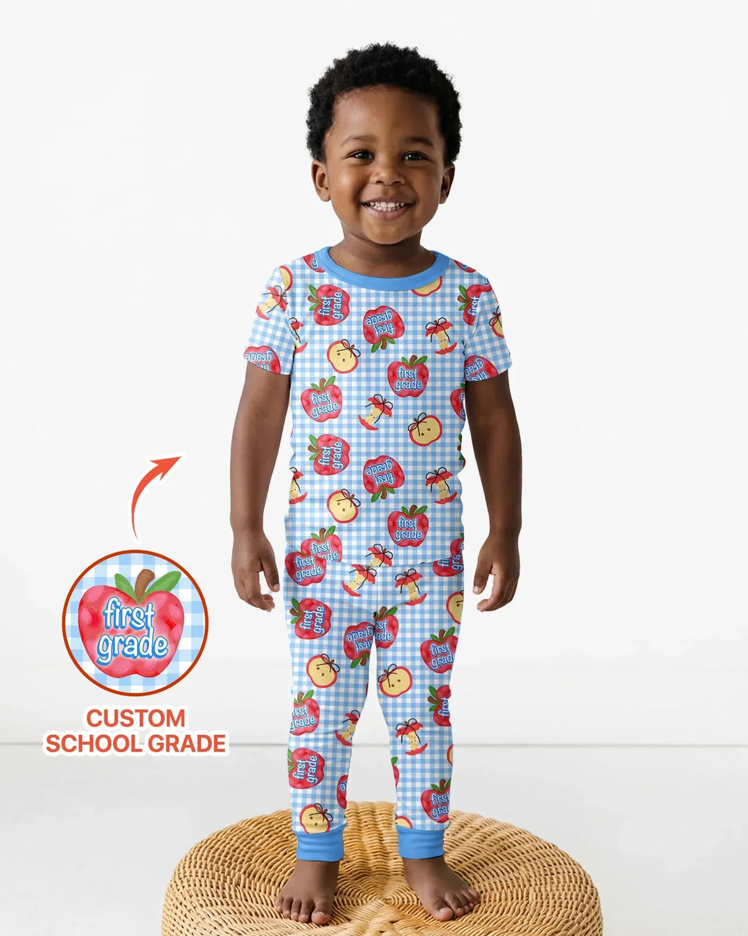 Zweiteiliges, kurzärmliges Pyjama-Set mit Marienkäfern