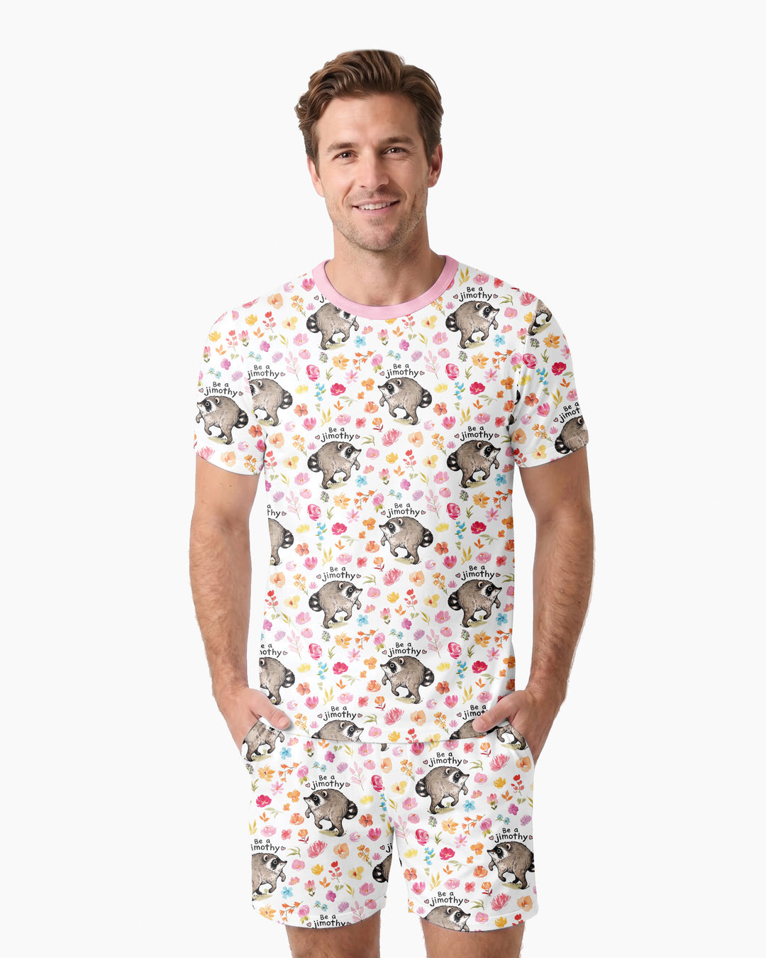 Be A Jimothy Family Matching Bamboo Men Short Sleeve Short Pajama Set