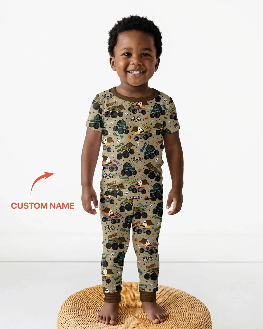 Zweiteiliges, kurzärmliges Pyjama-Set mit Marienkäfern