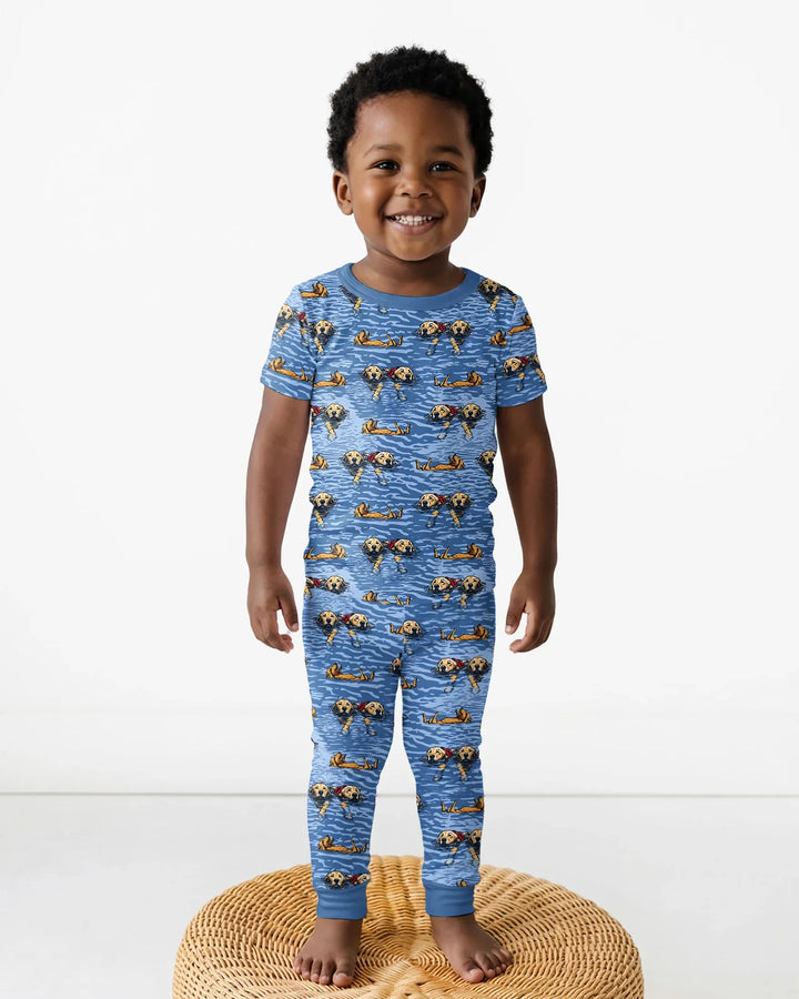 Zweiteiliges, kurzärmliges Pyjama-Set mit Marienkäfern