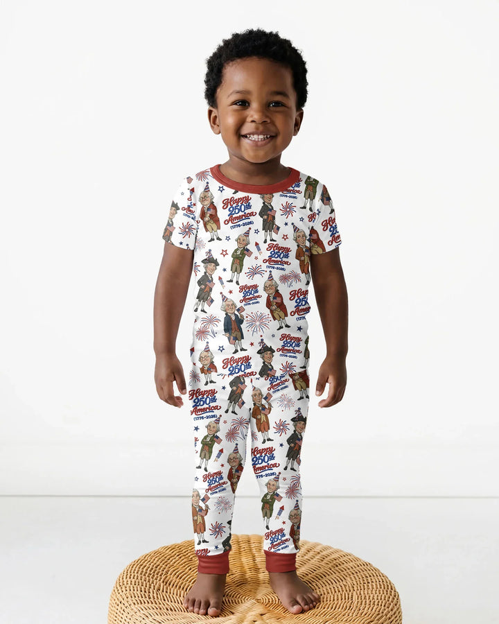 Zweiteiliges, kurzärmliges Pyjama-Set mit Marienkäfern
