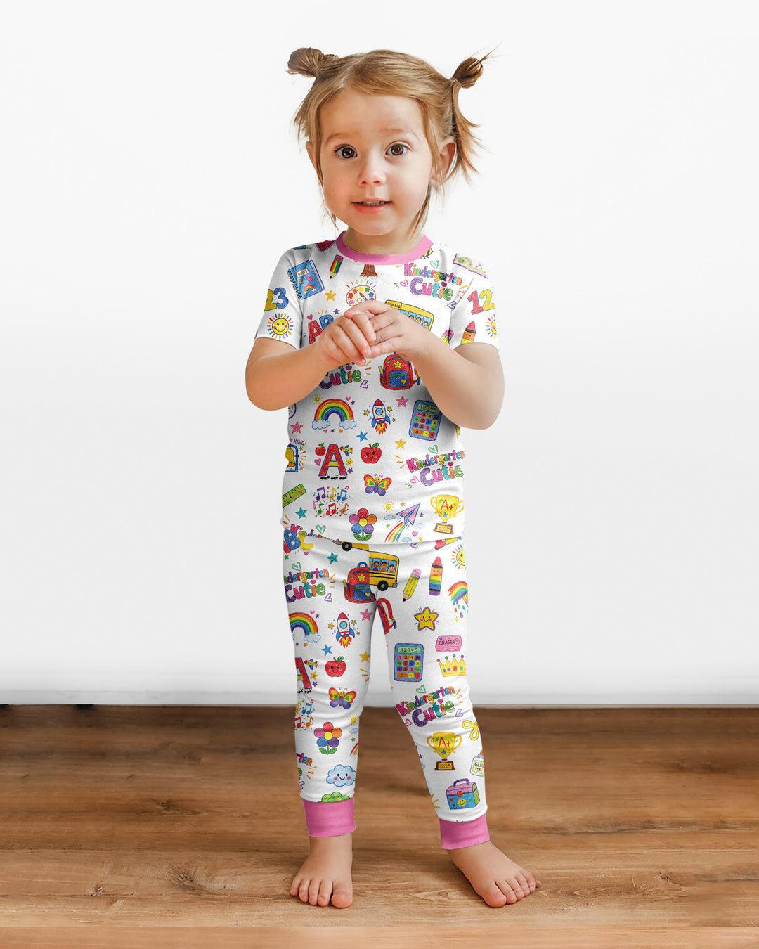 Zweiteiliges, kurzärmliges Pyjama-Set mit Marienkäfern