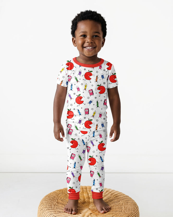 Zweiteiliges, kurzärmliges Pyjama-Set mit Marienkäfern